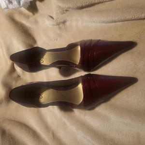 Carlos Burgundy Pumps Stilletto Heels Size 10M